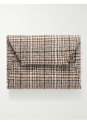 Brunello Cucinelli - Checked Wool Clutch - Brown - One size