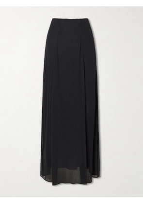 Ruohan - Cocoon Cotton-voile Maxi Skirt - Black - x small,small,medium