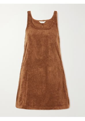 Terry Puesto - Cruise Organic Cotton-terry Mini Dress - Brown - XS/S,S/M,M/L,L/XL