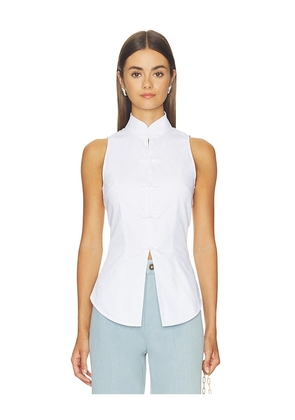 SAU LEE Rhoda Top in White. Size 2. Also in 00, 0, 4, 6, 8, 10.
