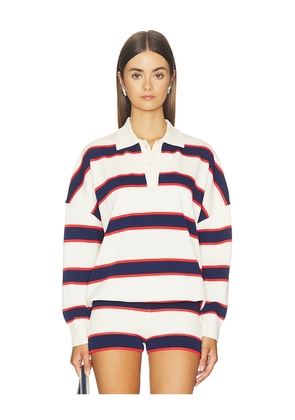 SEROYA Taby Sweater in Eggshell Stripe in Multi. Size XXS. Also in XS, M, L.