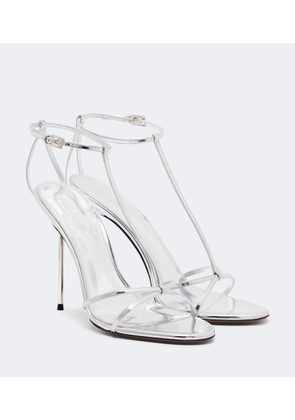 Paris Texas Lidia metallic patent leather sandals