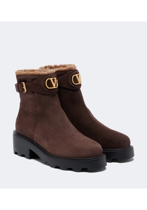Valentino Garavani VLogo suede ankle boots