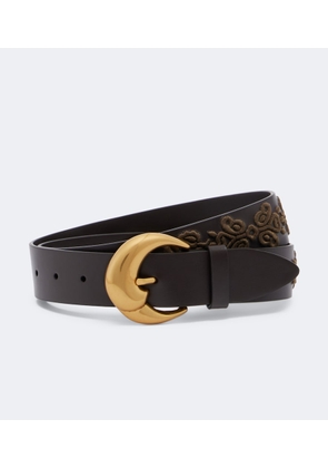 Etro Embroidered leather belt