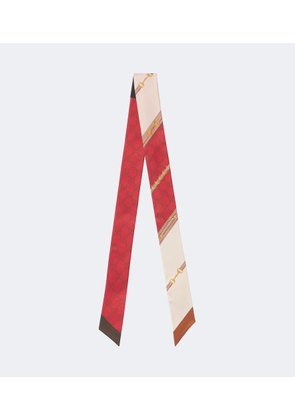 Gucci GG Horsebit silk twill scarf