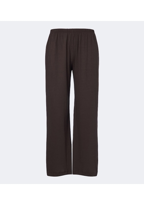 Leset Milo cropped cotton wide-leg pants