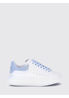 McQueen Oversize Leather Sneakers with Contrasting Suede Insert and Chunky Sole