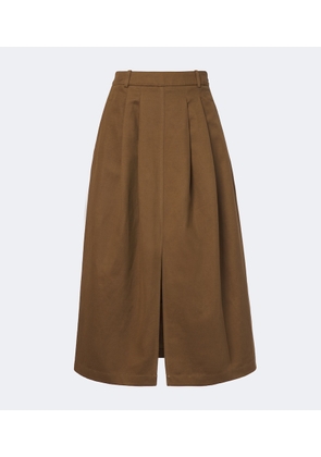 Joseph Kharis cotton and linen twill midi skirt