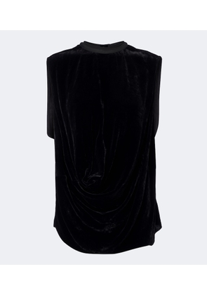 Rick Owens Draped velvet top