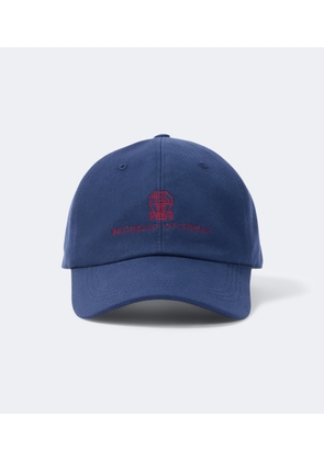 Brunello Cucinelli Logo cotton canvas baseball cap