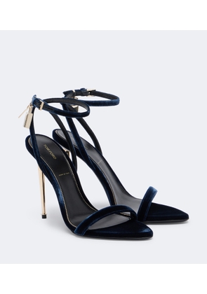 Tom Ford Padlock velvet sandals
