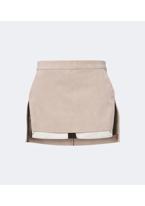 Rick Owens Fog suede miniskirt