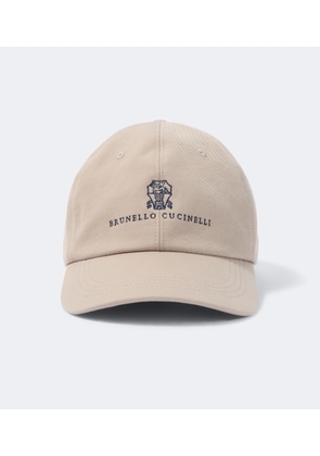 Brunello Cucinelli Logo cotton canvas baseball cap