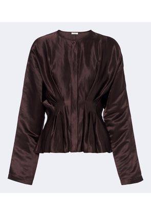 Joseph Erin pleated linen and silk blouse