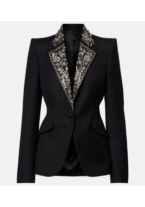 McQueen Embellished single-breasted blazer