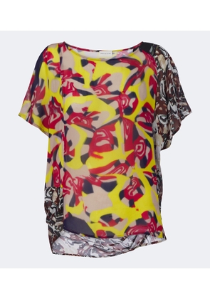 Dries Van Noten Printed draped top