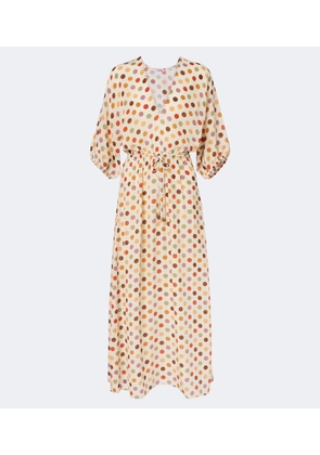 Eres Unexpected polka-dot silk kaftan