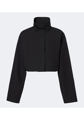 Alaia Cropped cotton and silk jacket