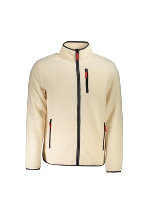 Norway 1963 Beige Polyester Men Sweater with Multiple Pockets - XXL
