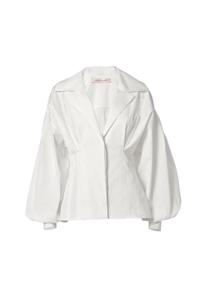Carolina Herrera Fitted-Waist Stretch-Cotton Shirt - Moda Operandi
