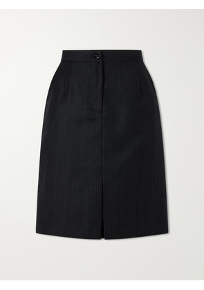BLAZÉ Milano - Popeye Pinstriped Wool Knee-length Skirt - Black - 00,0,1,2,3,4