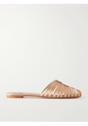 Aquazzura - Sweet Surrender Satin Mules - Neutrals - IT35,IT36,IT36.5,IT37,IT37.5,IT38,IT38.5,IT39,IT39.5,IT40,IT40.5,IT41,IT41.5,IT42