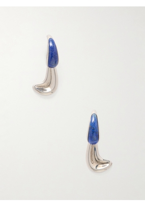 KHAITE - Cyclone Silver-tone Drop Earrings - Blue - One size