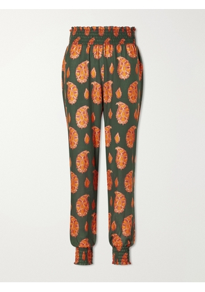 Johanna Ortiz - Oasis Of The Rider Printed Cotton-voile Tapered Pants - Green - US0,US2,US4,US6,US8,US10,US12