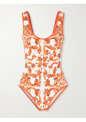 Dolce & Gabbana - Printed Swimsuit - Orange - 1,2,3,4,5