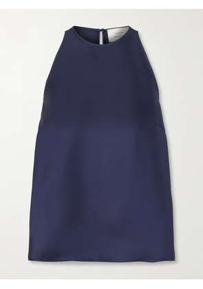 Loulou de Saison - Cape Silk-twill Blouse - Blue - x small,small,medium,large,x large