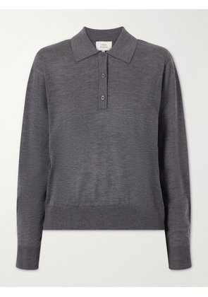 Loulou de Saison - Miles Cashmere Polo Sweater - Gray - x small,small,medium,large,x large