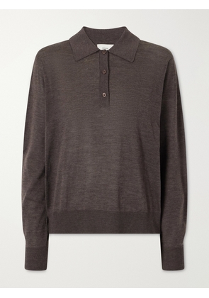 Loulou de Saison - Miles Cashmere Polo Sweater - Brown - x small,small,medium,large,x large