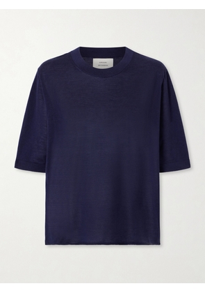 Loulou de Saison - Mélange Cashmere T-shirt - Blue - x small,small,medium,large,x large