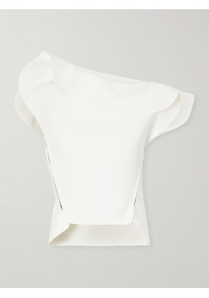 Maticevski - Whirl Asymmetric Layered Crepe Top - White - UK 6,UK 8,UK 10,UK 12,UK 14