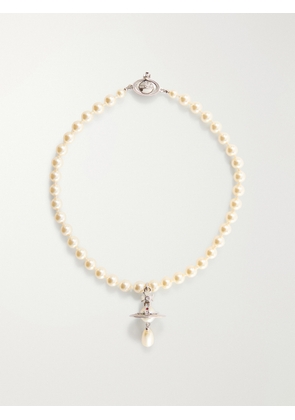 Vivienne Westwood - Orb-embellished Gold-tone Beaded Choker - Silver - One size