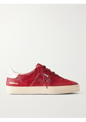 Golden Goose - Soul-star Leather-trimmed Suede Sneakers - Red - IT35,IT36,IT37,IT38,IT39,IT40,IT41,IT42