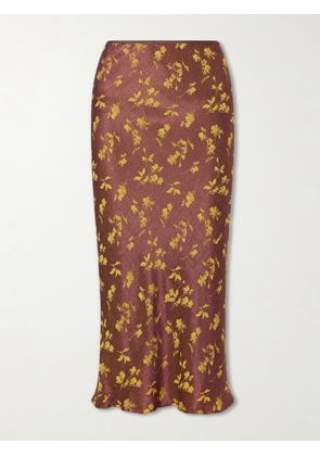 Dries Van Noten - Floral-jacquard Cloqué Midi Skirt - Purple - FR 34,FR 36,FR 38,FR 40,FR 42,FR 44
