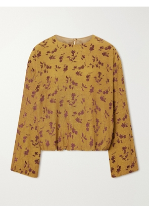 Dries Van Noten - Floral-jacquard Cloqué Blouse - Brown - FR 34,FR 36,FR 38,FR 40,FR 42,FR 44