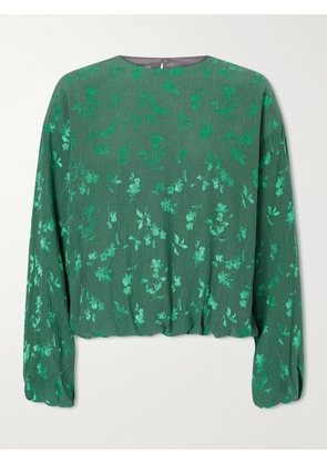Dries Van Noten - Floral-jacquard Cloqué Blouse - Green - FR 34,FR 36,FR 38,FR 40,FR 42,FR 44