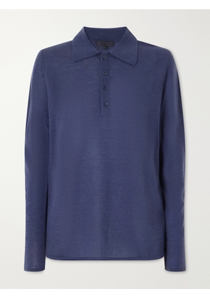 Tibi - Wool-blend Knit Polo Sweater - Blue - xx small,x small,small,medium,large,x large