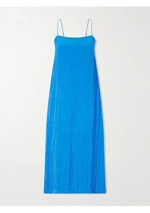Tibi - Crinkled Satin Midi Dress - Blue - US00,US0,US2,US4,US6,US8,US10,US12,US14