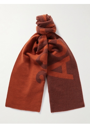 Acne Studios - Toronty Logo-Jacquard Wool-Blend Scarf - Men - Burgundy