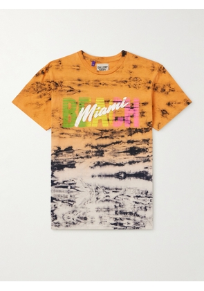 Gallery Dept. - Logo-Print Tie-Dyed Cotton-Jersey T-Shirt - Men - Red - S