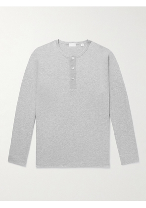 HANDVAERK - Cotton-Jersey Henley Pyjama T-Shirt - Men - Gray - S