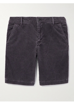 Remi Relief - Straight-Leg Cotton-Blend Corduroy Shorts - Men - Black - S