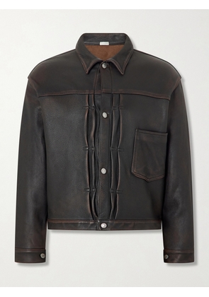 A.PRESSE - Leather Jacket - Men - Brown - 1