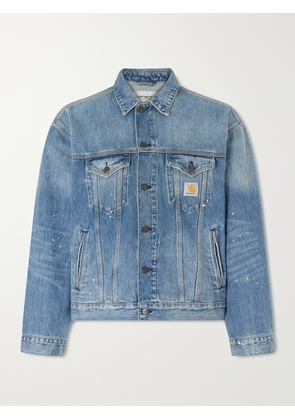 Carhartt WIP - Helston Paint-Splattered Denim Jacket - Men - Blue - XS