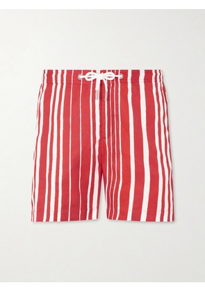 Orlebar Brown - Bulldog Straight-Leg Striped Swim Shorts - Men - Red - UK/US 30
