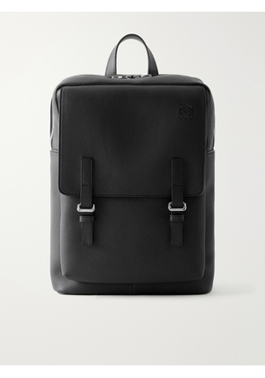 LOEWE - Leather Military Backpack - Men - Black