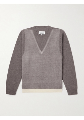 Maison Margiela - Fused Brushed Virgin Wool Sweater - Men - Neutrals - S